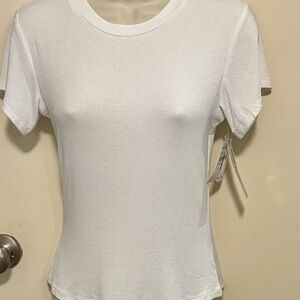 Sweet Romeo Fitted White Short Sleeve Tee